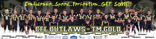 Banner -  2018 OUTLAWS- Tiny Mite Gold Football