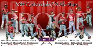 Print - 2014 Cottondale Dixie Youth 7-8 All-Stars Baseball Team