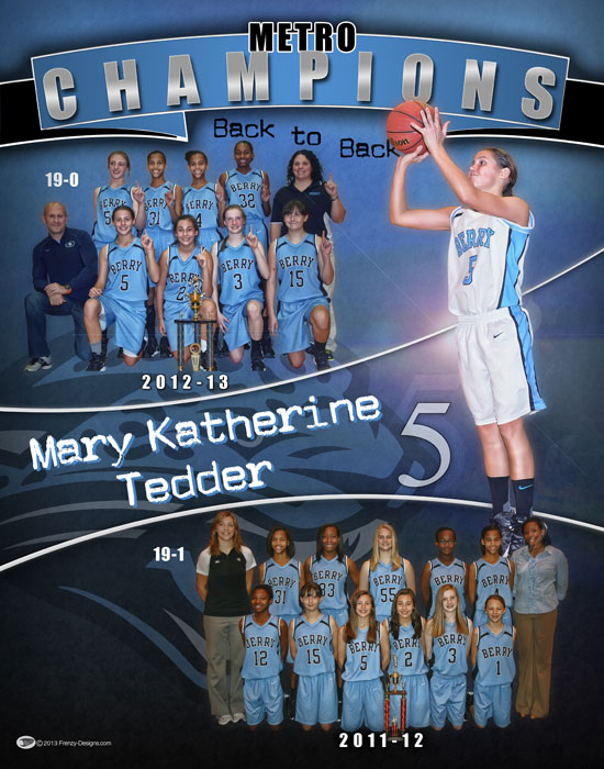 Custom Basketball Collage - Berry Middle School
