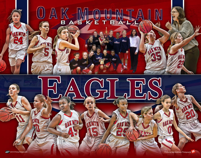 Custom Basketball Collage - Oak Mountain Middle School