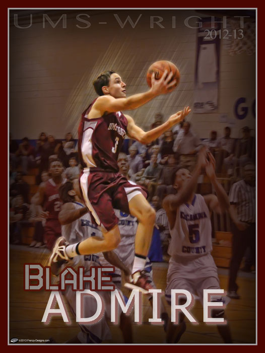 Custom Basketball Poster - Blake Admire