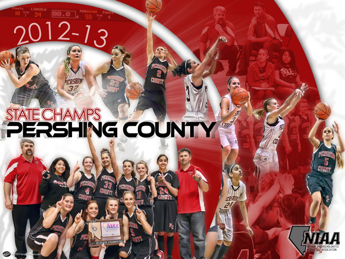 Custom Basketball Collage Poster - Pershing County - Nevada