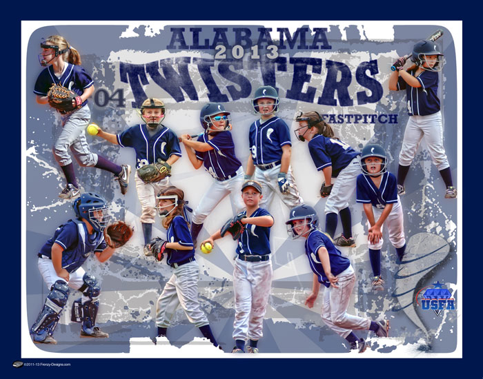 Custom Team Softball Collage - Twisters 04