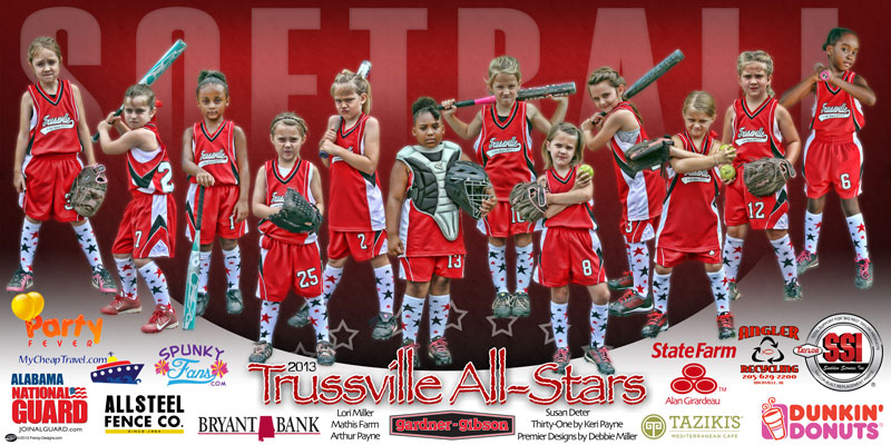 Personalized Softball Banner Trussville 6U All Stars
