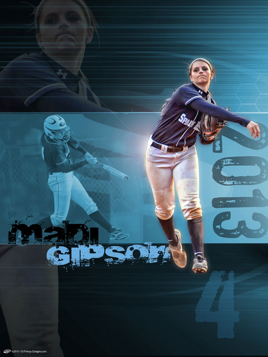 Personalized Softball Poster - Madi Gipson - Spain Park